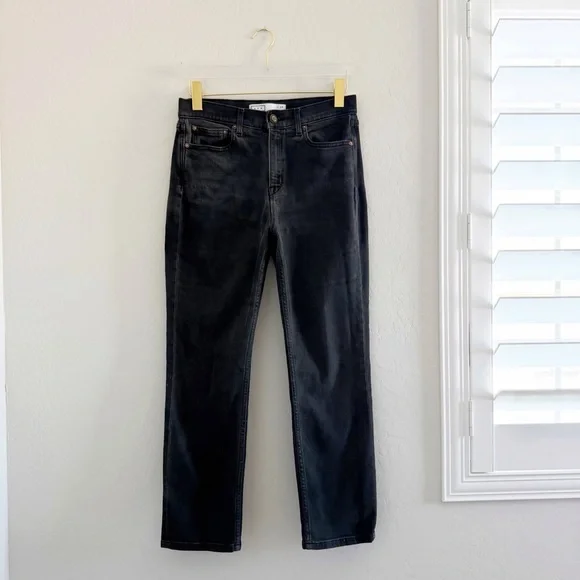 AYR The Yes Yes Yes High Rise in Black Licorice Size 29 - Picture 2 of 7